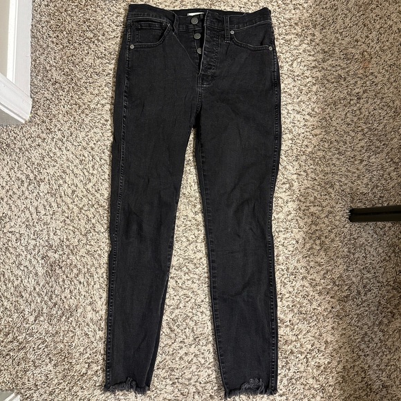 Madewell 10” High Rise Skinny Jean - Black - Picture 1 of 4